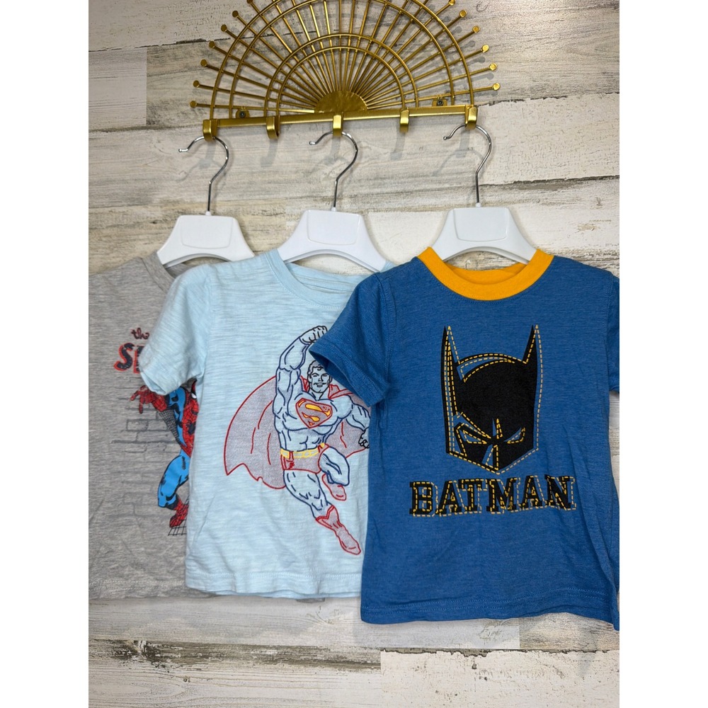 Gap Marvel DC Superhero Bundle Boys 3T Spiderman Batman Graphic Tee Hero Core